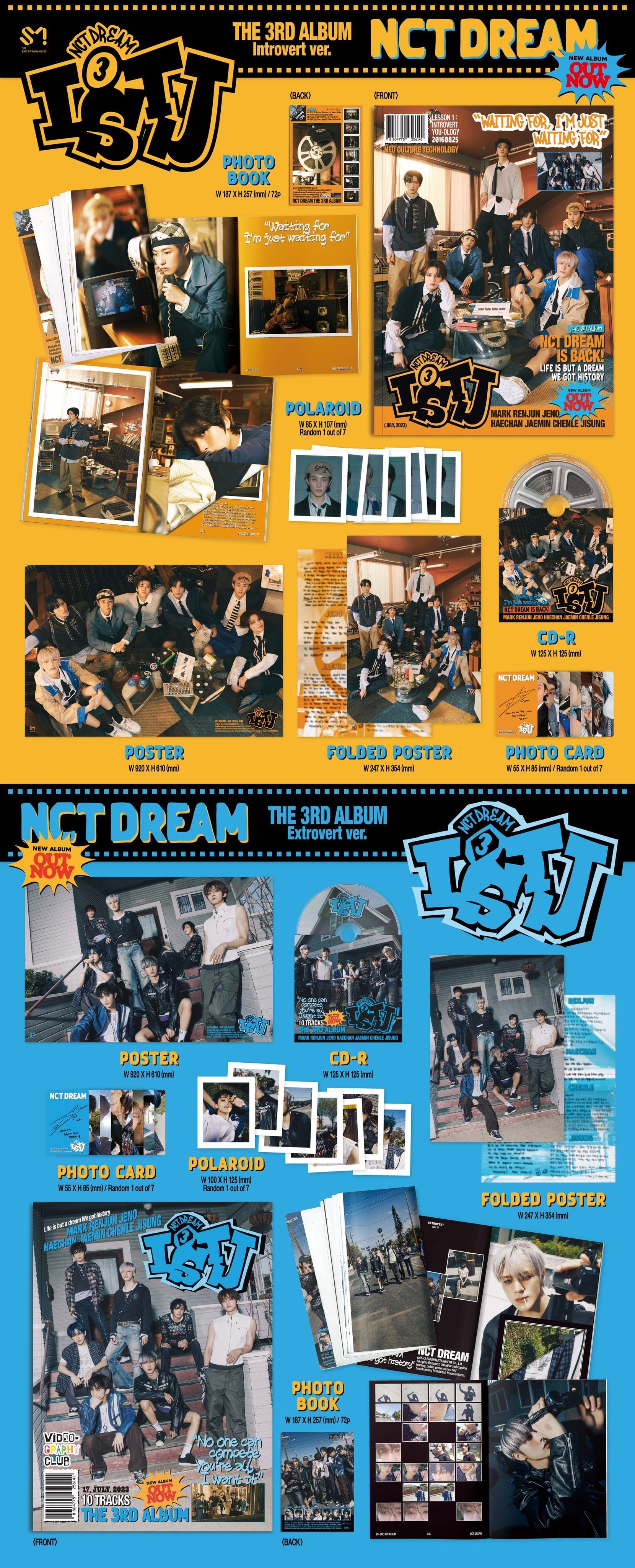 Korea Pop Store [PHOTO CARD] [NCT DREAM] VOL.3 [ISTJ] (PHOTOBOOK Ver.) Kawaii Gifts