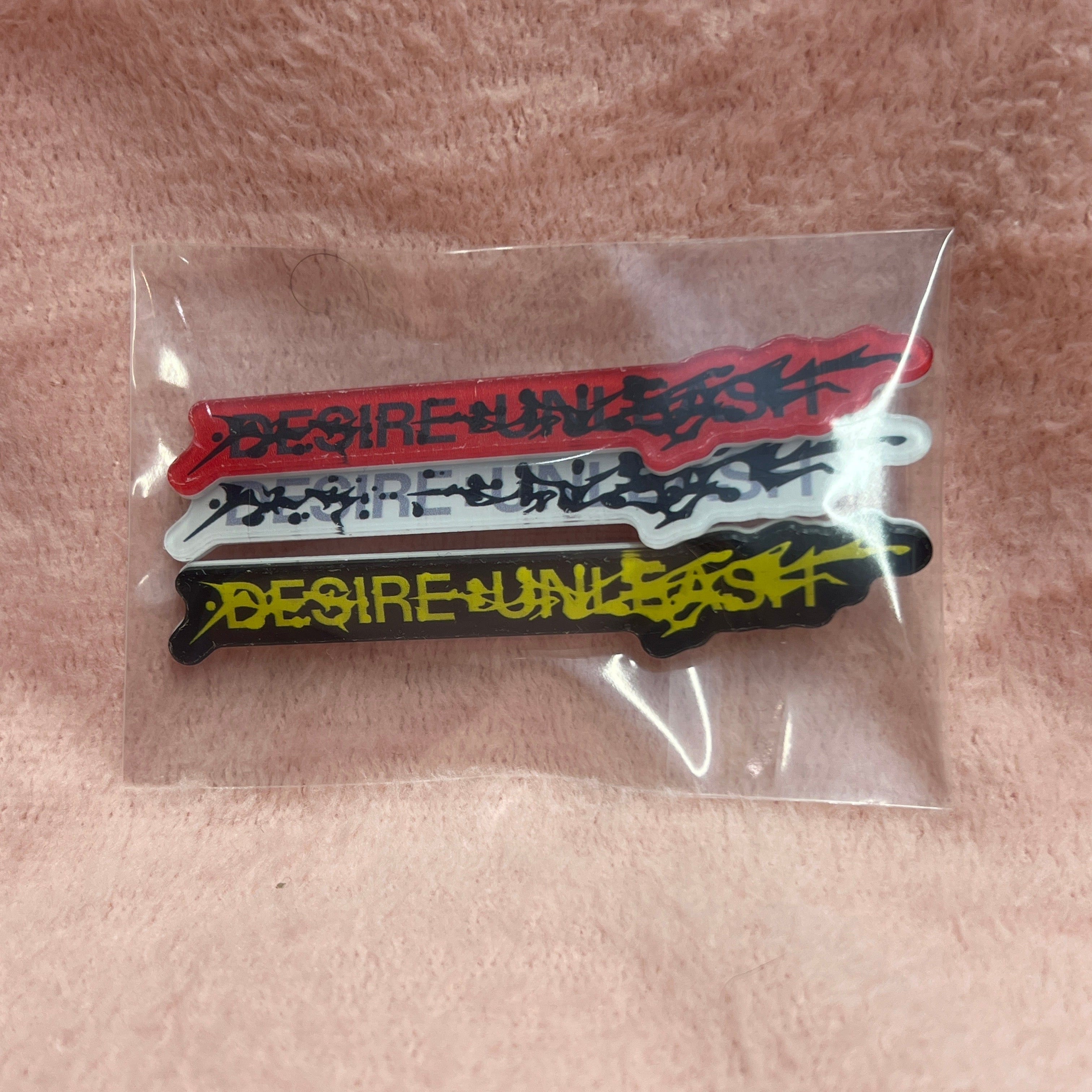 Korea Pop Store Pre-Order Benefit ENHYPEN - Desire : Unleash Logo Acrylic Pin Badge Set Weverse Kawaii Gifts