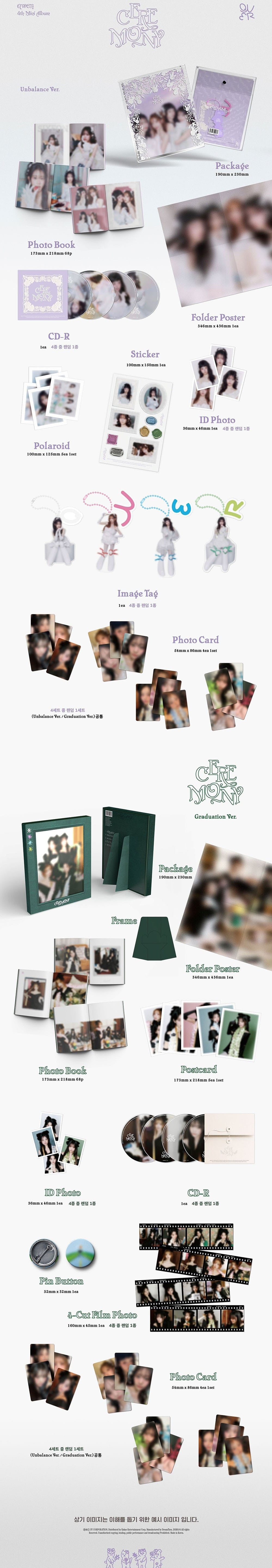 Korea Pop Store QWER - 4th Mini Album 'Ceremony' Kawaii Gifts