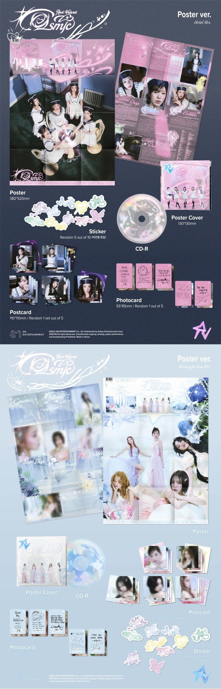 Korea Pop Store Red Velvet - [Cosmic] (Poster Ver.) Kawaii Gifts 8804775450396