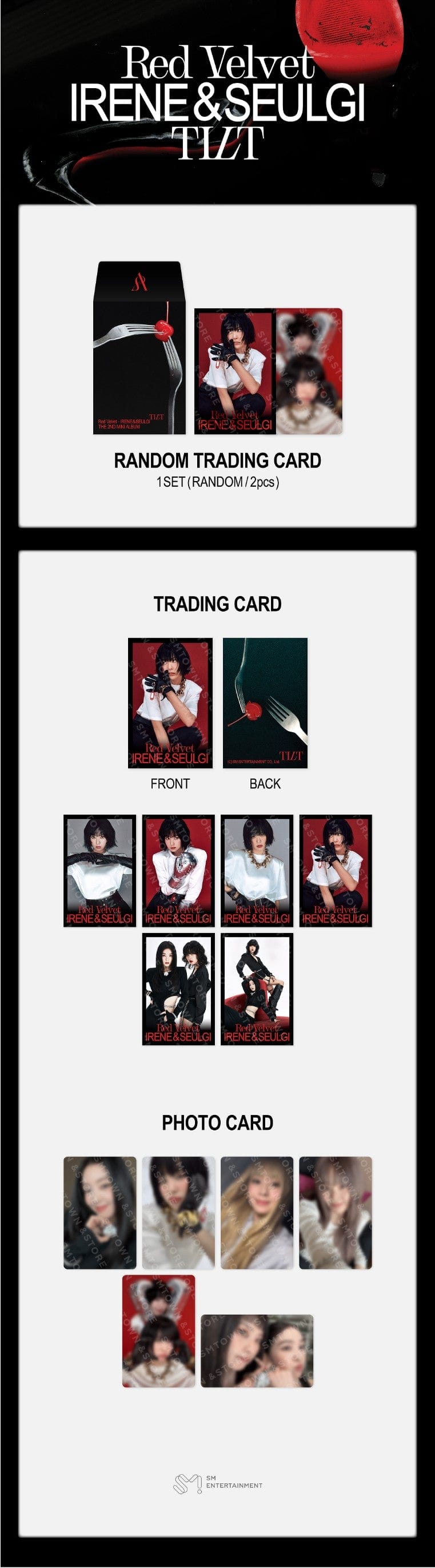 Korea Pop Store [RED VELVET - IRENE & SEULGI] Tilt - Random Trading Card Kawaii Gifts
