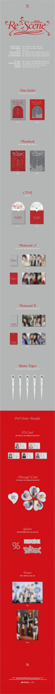 Korea Pop Store RESCENE - [Re:Scene] (1st Single Album) Kawaii Gifts 8804775 368967