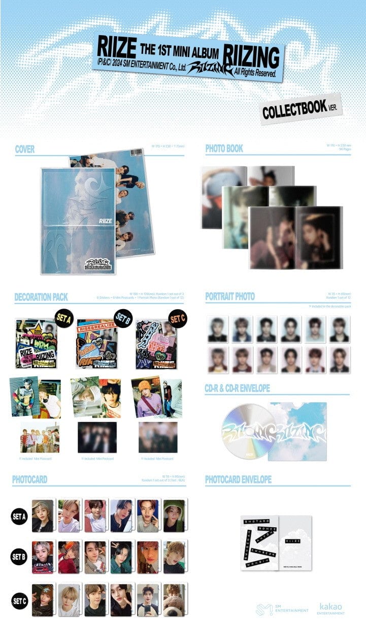 Korea Pop Store RIIZE - [Riizing] (1st Mini Album) (Collect Book Ver.) Kawaii Gifts 8804775450013
