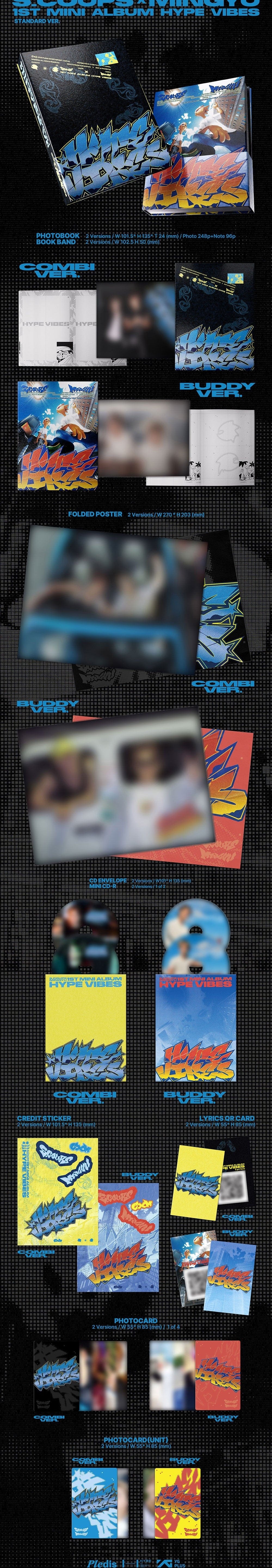Korea Pop Store S.COUPSxMINGYU - 1st Mini Album [Hype Vibes] Kawaii Gifts
