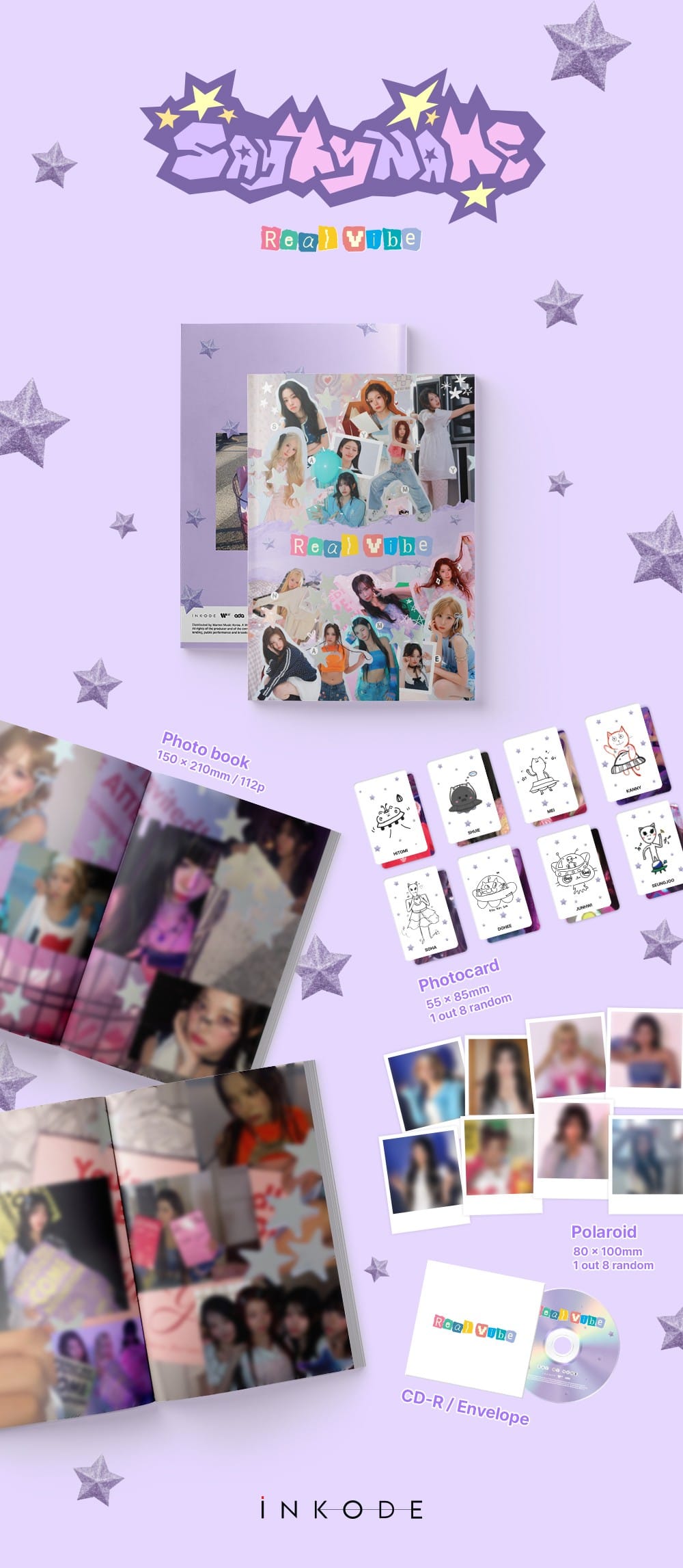 Korea Pop Store SAY MY NAME - 3rd Mini Album [&Our Vibe] (Real Vibe Ver.) Kawaii Gifts