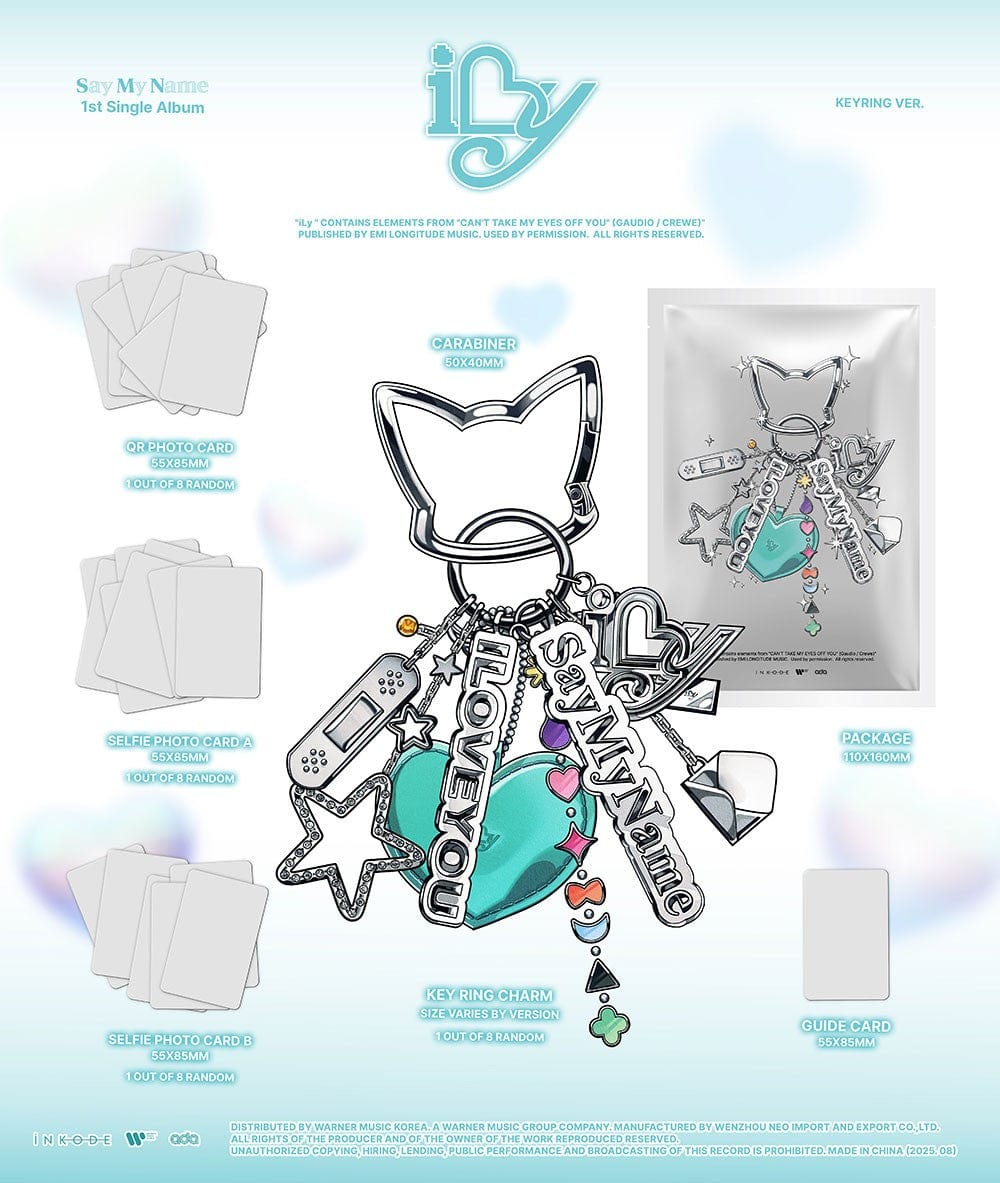 Korea Pop Store SAY MY NAME - iLy (Key Ring Ver.) Kawaii Gifts