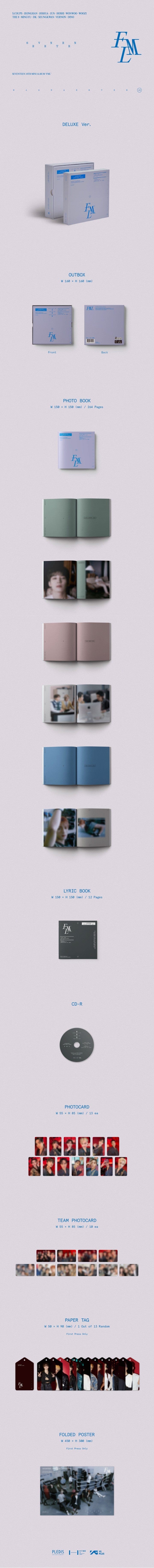 Korea Pop Store [SEVENTEEN] 10th Mini Album 'FML' (Deluxe Ver.) Kawaii Gifts