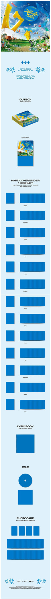 Korea Pop Store SEVENTEEN - 11th Mini Album [Seventeenth Heaven] Carat Ver. (Random) Kawaii Gifts 8809929749104