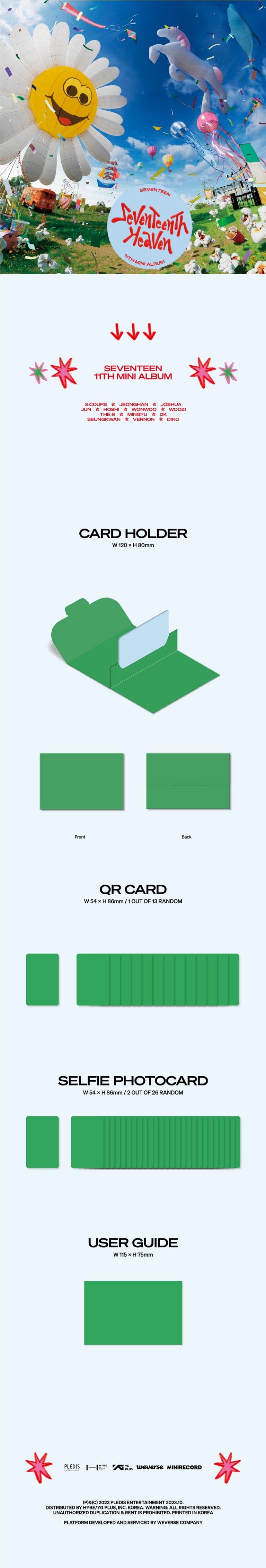 Korea Pop Store SEVENTEEN - 11th Mini Album [Seventeenth Heaven] Weverse Albums Ver. Kawaii Gifts 8809929749111