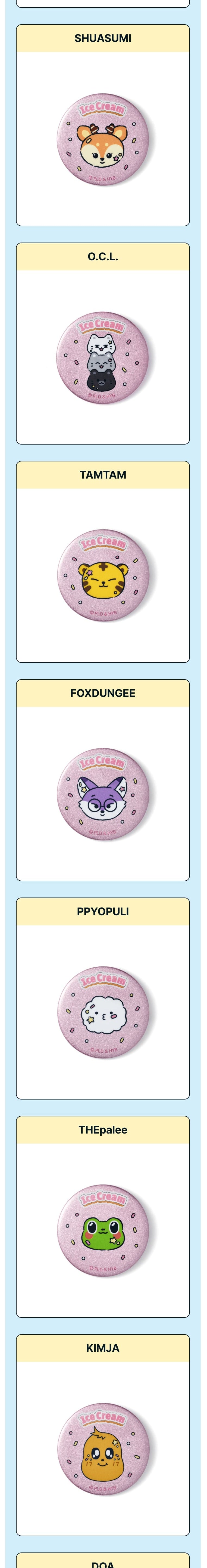 Korea Pop Store [SEVENTEEN] Ice Cream - Lucky Draw (Random Can Badge) Kawaii Gifts