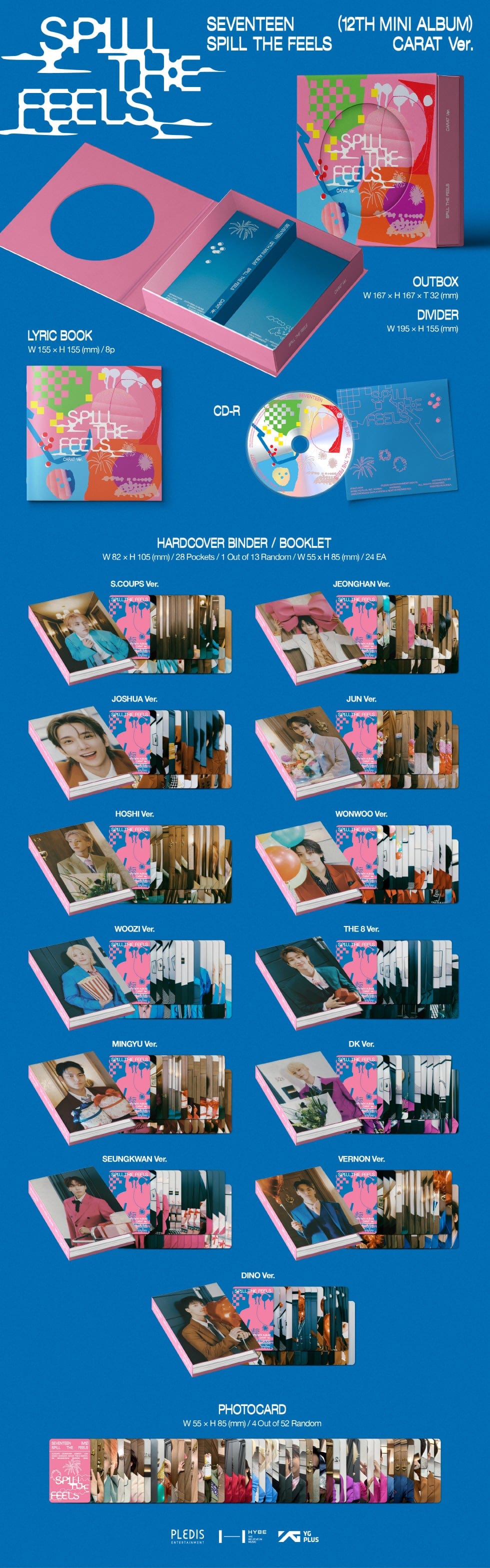 Korea Pop Store SEVENTEEN - Spill the Feels (12th Mini Album) Carat Ver. Kawaii Gifts