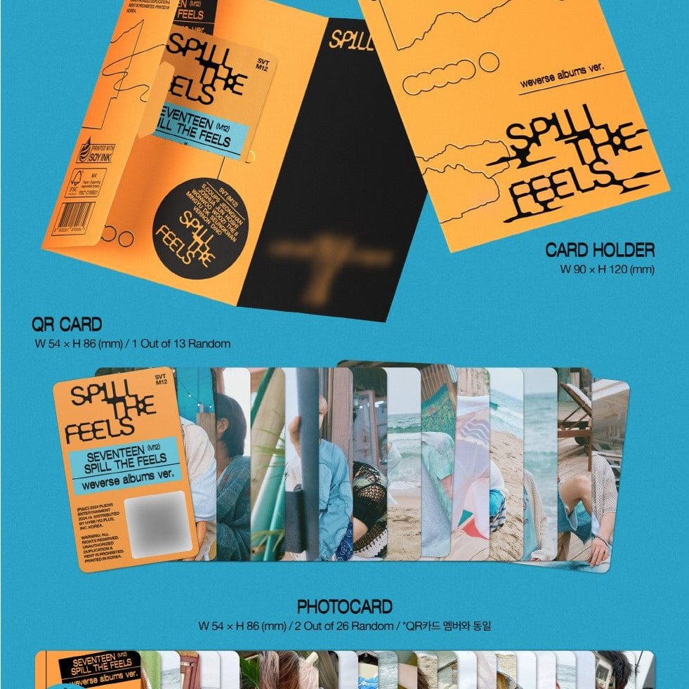 Korea Pop Store SEVENTEEN - Spill the Feels (12th Mini Album) Weverse Albums Ver. Kawaii Gifts