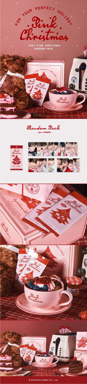 Korea Pop Store SMTOWN - 2024 Pink Christmas Photocard Pack Kawaii Gifts