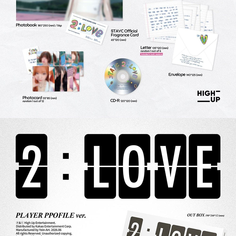 Korea Pop Store STAYC - 6th Single Album [2:Love] Kawaii Gifts