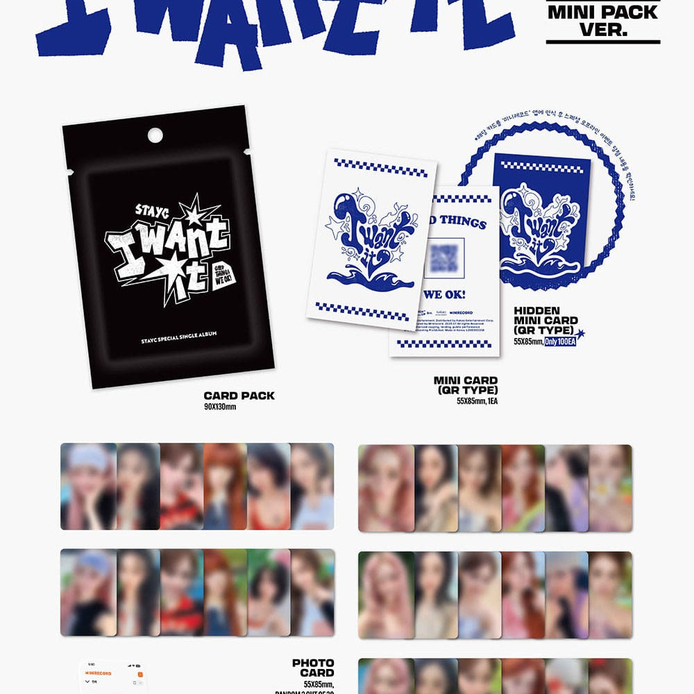 Korea Pop Store STAYC - Special Single : I Want It (Mini Pack Ver.) Kawaii Gifts