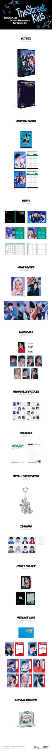 Korea Pop Store STRAY KIDS - 2025 Season's Greetings [The Street Kids] Kawaii Gifts