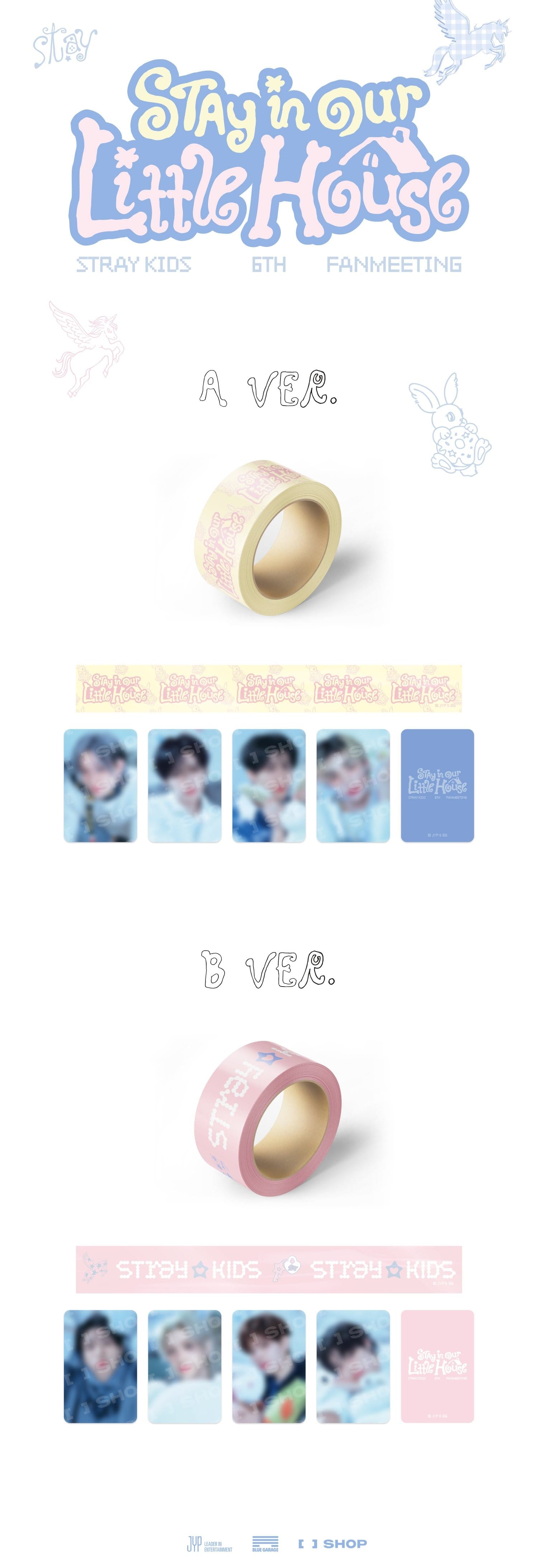 Korea Pop Store [STRAY KIDS] 6th Fanmeeting - Box Tape Set [Stay in Our Little House] Kawaii Gifts