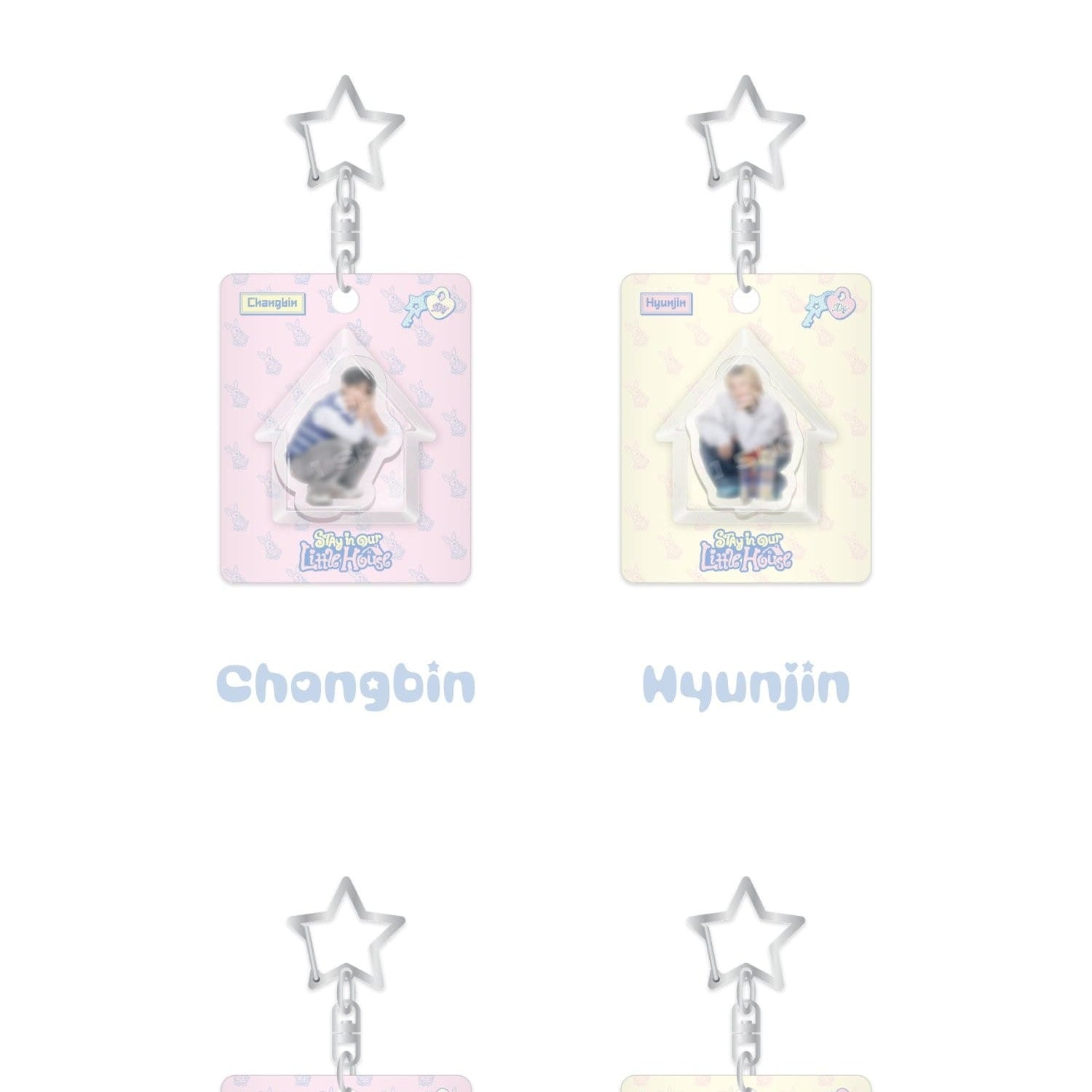 Korea Pop Store [STRAY KIDS] 6th Fanmeeting - Mini Block Keyring [Stay in Our Little House] Kawaii Gifts