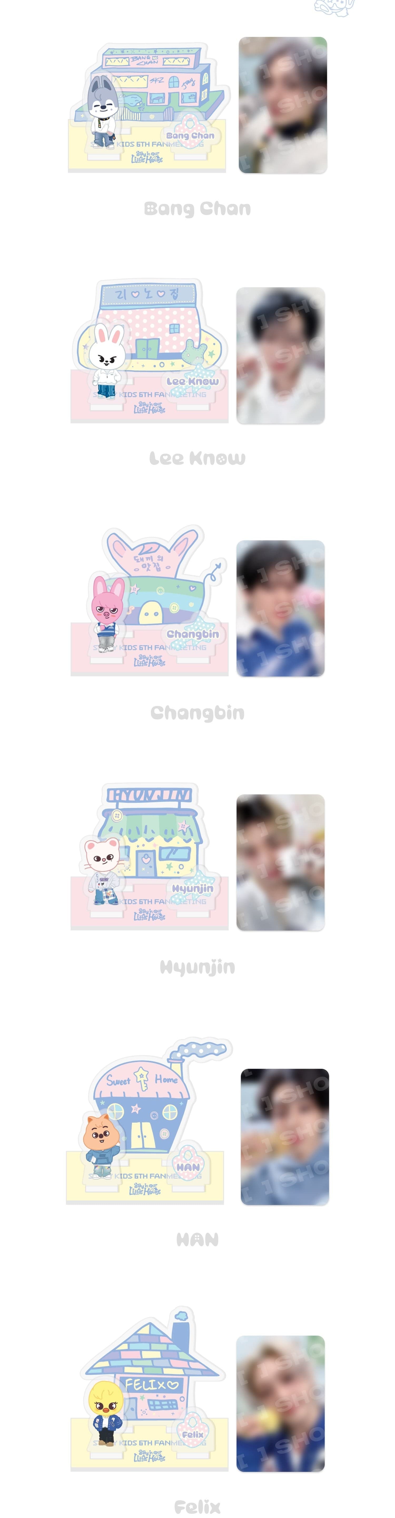Korea Pop Store [STRAY KIDS] 6th Fanmeeting - Secret Acrylic Stand [Stay in Our Little House] Kawaii Gifts