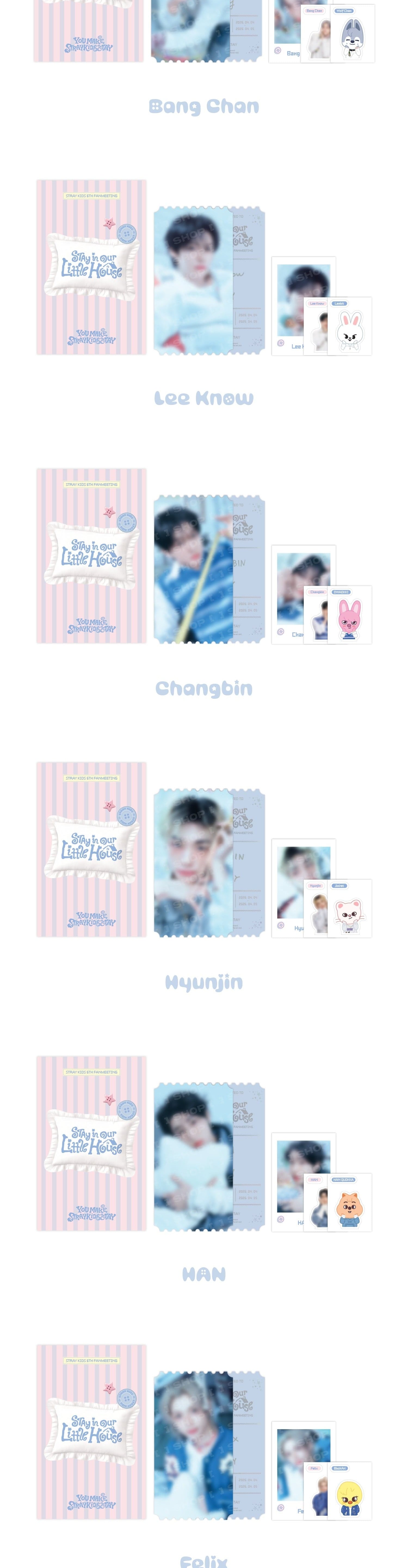 Korea Pop Store [STRAY KIDS] 6th Fanmeeting - Special Ticket Set [Stay in Our Little House] Kawaii Gifts