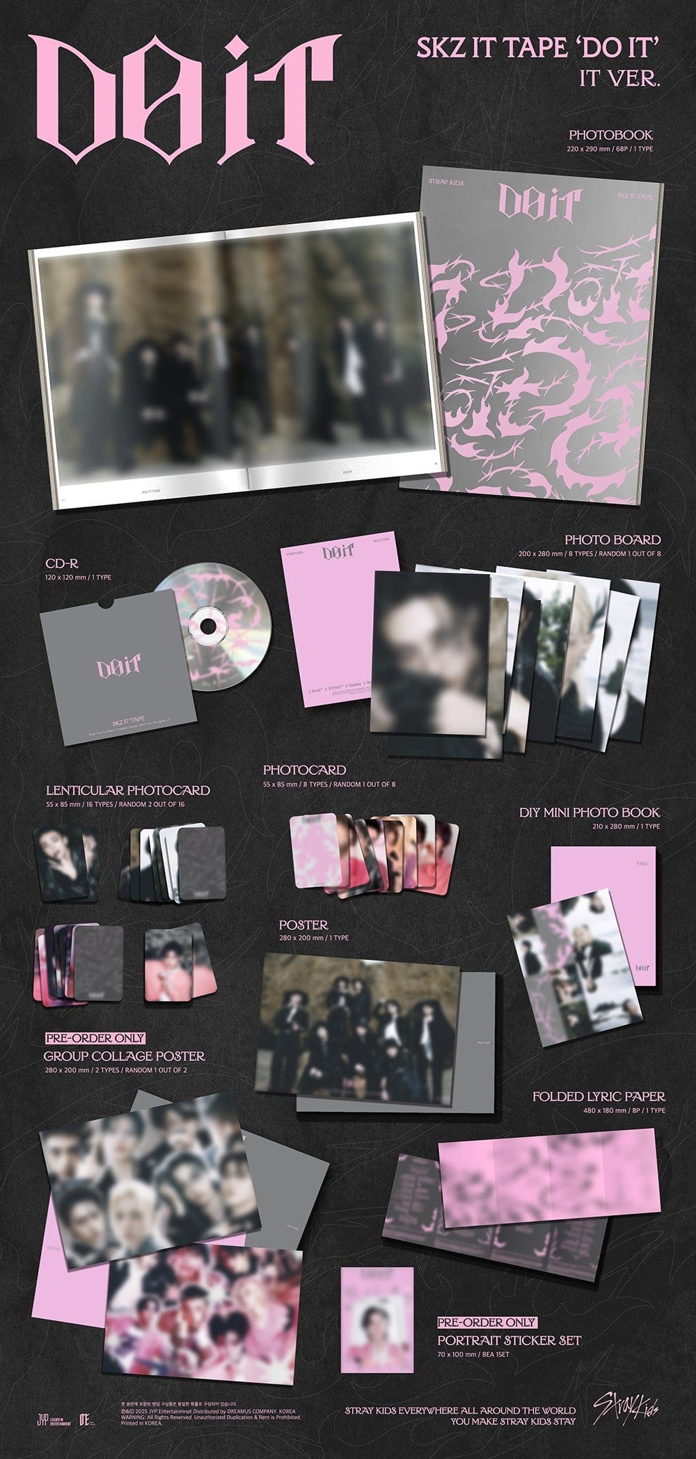 Korea Pop Store STRAY KIDS - SKZ It Tape [Do It] (It Ver.) Kawaii Gifts