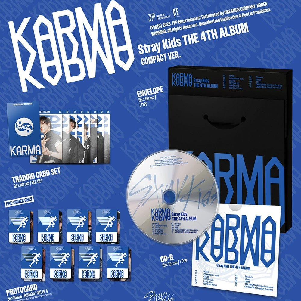Korea Pop Store STRAY KIDS - The 4th Album [Karma] (Compact Ver.) Kawaii Gifts