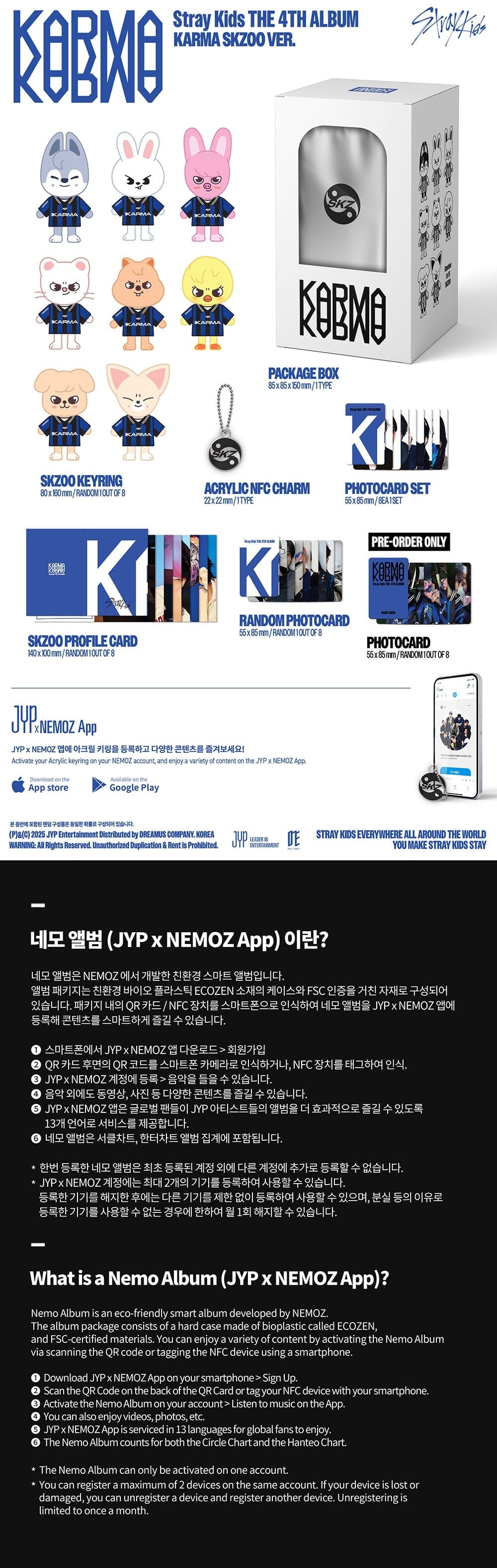 Korea Pop Store STRAY KIDS - The 4th Album [Karma] (SKZOO Ver.) Kawaii Gifts