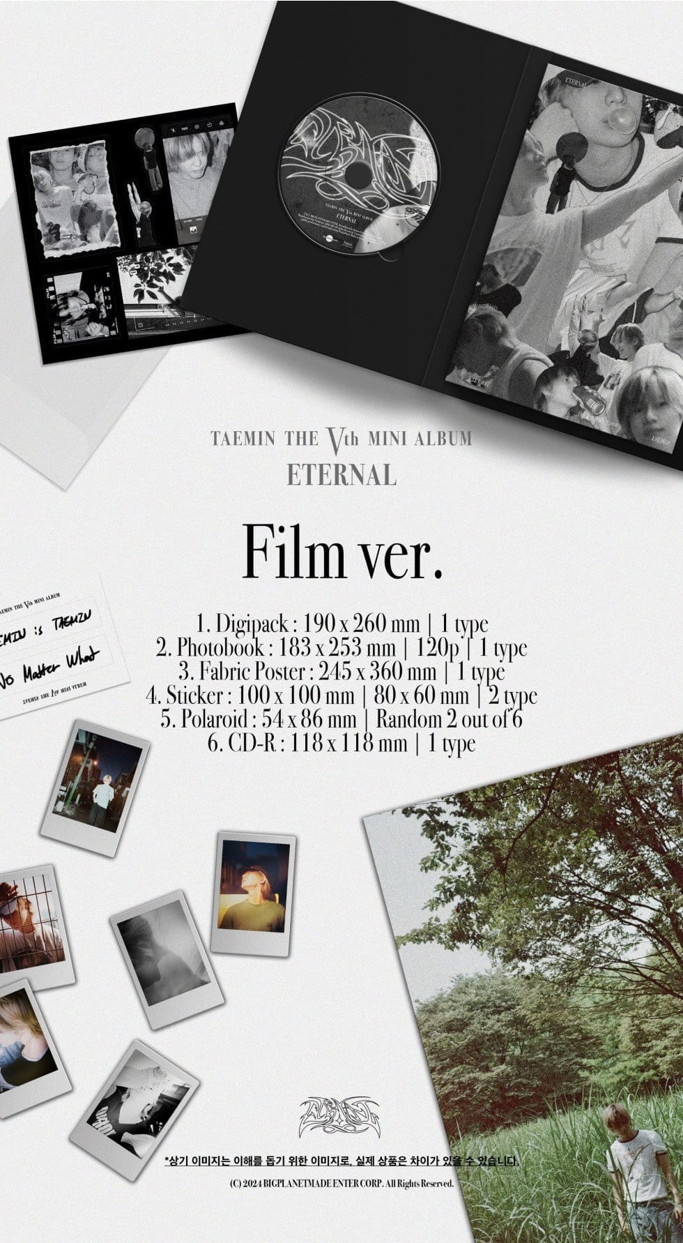 Korea Pop Store TAEMIN - [Eternal] (5th Mini Album) (Film Ver.) Kawaii Gifts 8804775451263