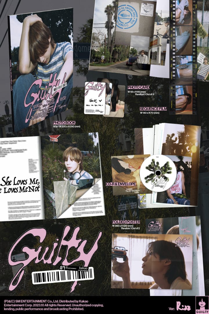 Korea Pop Store TAEMIN - [Guilty] (4th Mini Album) (Photo Book Ver.) Kawaii Gifts 8804775367427