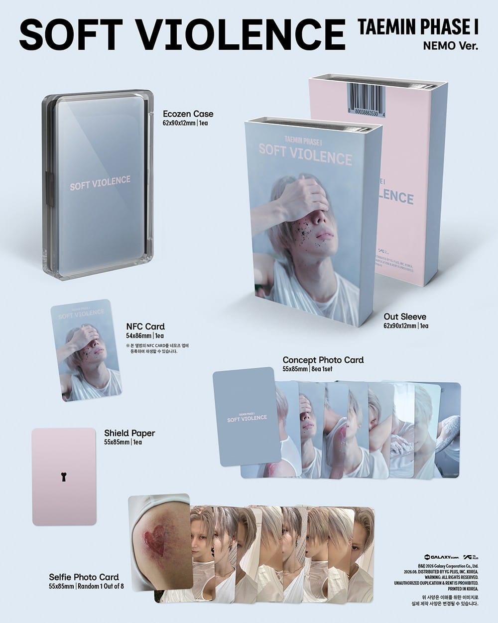Korea Pop Store TAEMIN - Phase I : Soft Violence (Nemo Ver.) Kawaii Gifts