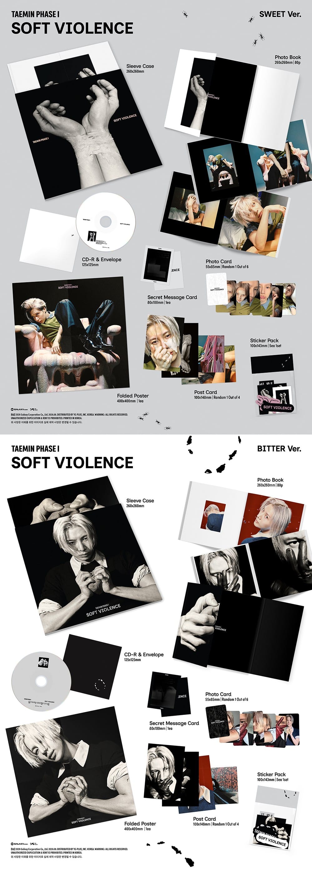 Korea Pop Store TAEMIN - Phase I : Soft Violence (Photobook Ver.) Kawaii Gifts