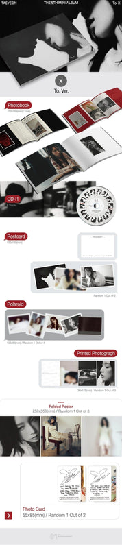 Korea Pop Store TAEYEON - [To. X] (5th Mini Album) (To Ver.) Kawaii Gifts 8804775367854