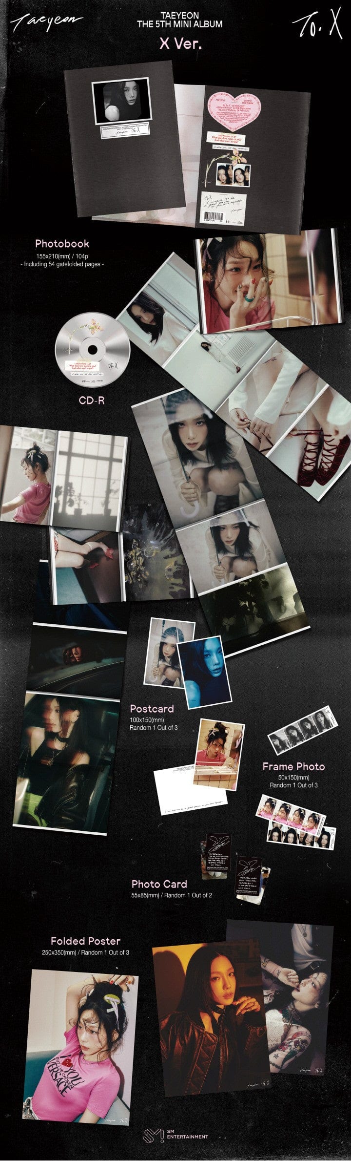 Korea Pop Store TAEYEON - [To. X] (5th Mini Album) (X Ver.) Kawaii Gifts 8804775367861