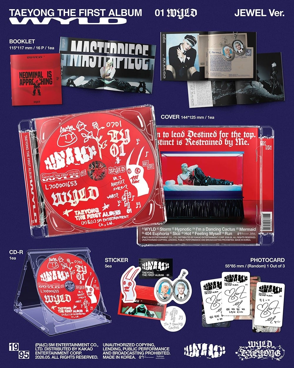 Korea Pop Store TAEYONG - The First Album [WYLD] (Jewel Case Ver.) Kawaii Gifts