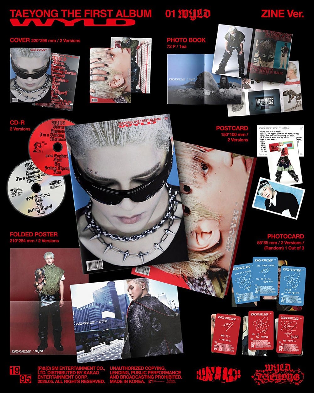 Korea Pop Store TAEYONG - The First Album [WYLD] (Zine Ver.) Kawaii Gifts