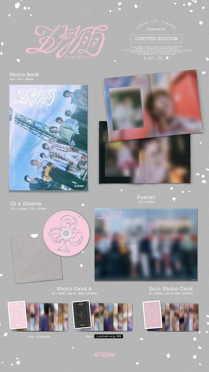 Korea Pop Store [&TEAM] 1st Single 'Samidare' Limited Edition Kawaii Gifts