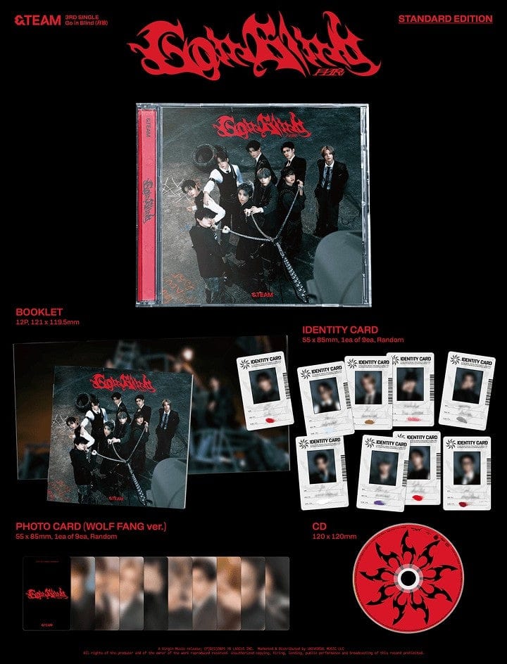 Korea Pop Store [&TEAM] 3rd Single 'Go in Blind' Standard Edition Kawaii Gifts 4988031758809