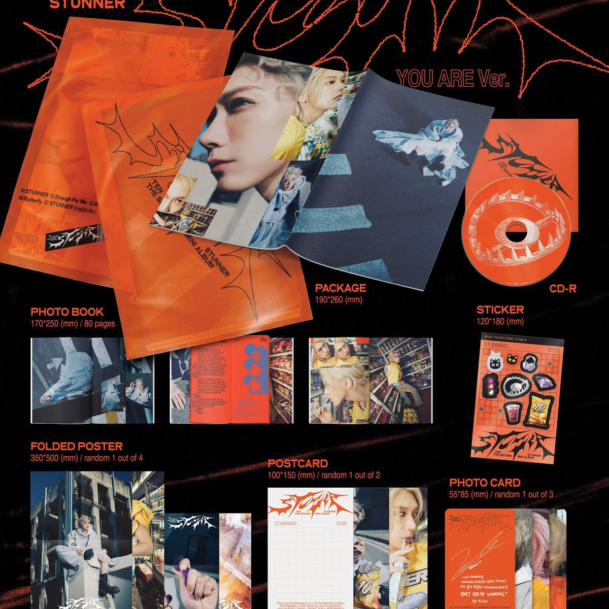 Korea Pop Store TEN - [Stunner] (2nd Mini Album) You Are Ver. Kawaii Gifts