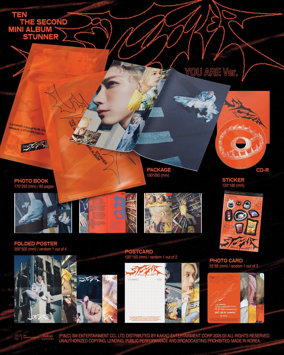 Korea Pop Store TEN - [Stunner] (2nd Mini Album) You Are Ver. Kawaii Gifts