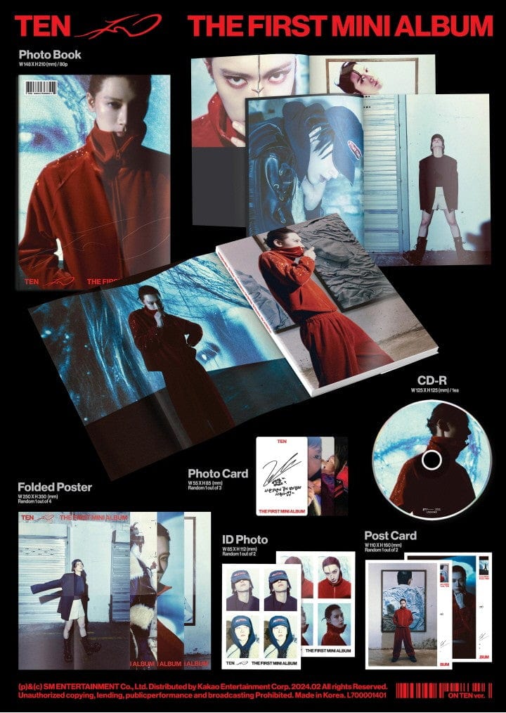 Korea Pop Store TEN - [TEN] (1st Mini Album) On Ten Ver. Kawaii Gifts 8804775368554