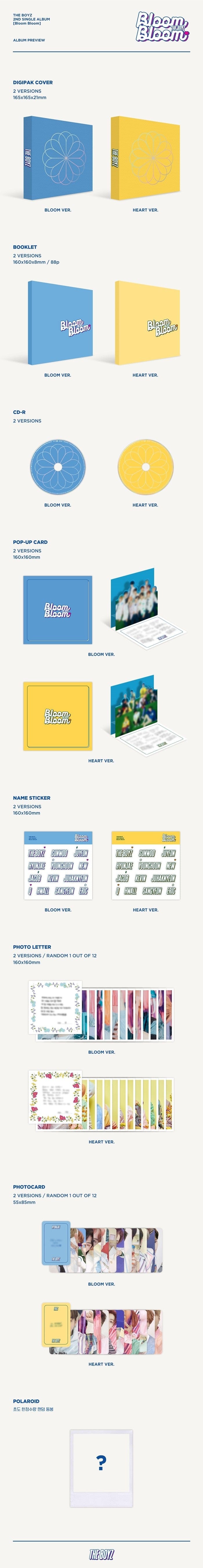 Korea Pop Store THE BOYZ - Bloom Bloom (2nd Single Album) Kawaii Gifts 8804775126680