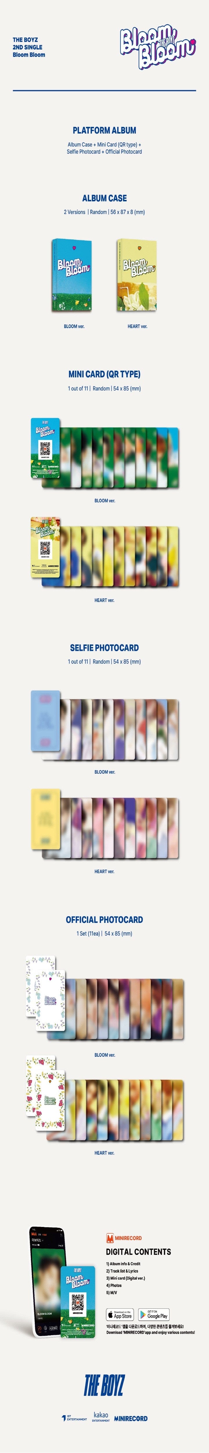 Korea Pop Store THE BOYZ - BLOOM BLOOM (2ND SINGLE ALBUM) [PLATFORM Ver.] Kawaii Gifts