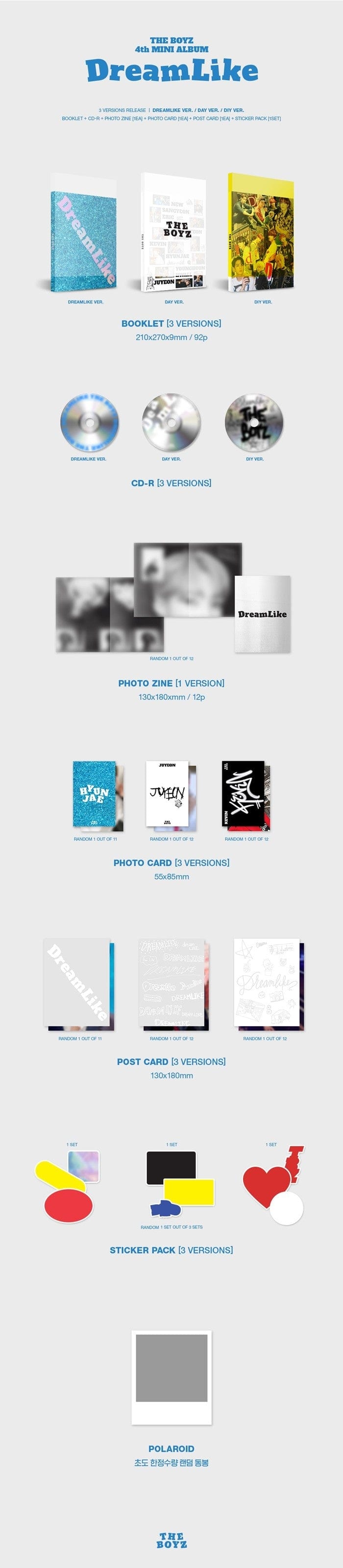 Korea Pop Store THE BOYZ - Dreamlike (4th Mini Album) Kawaii Gifts 8804775133176