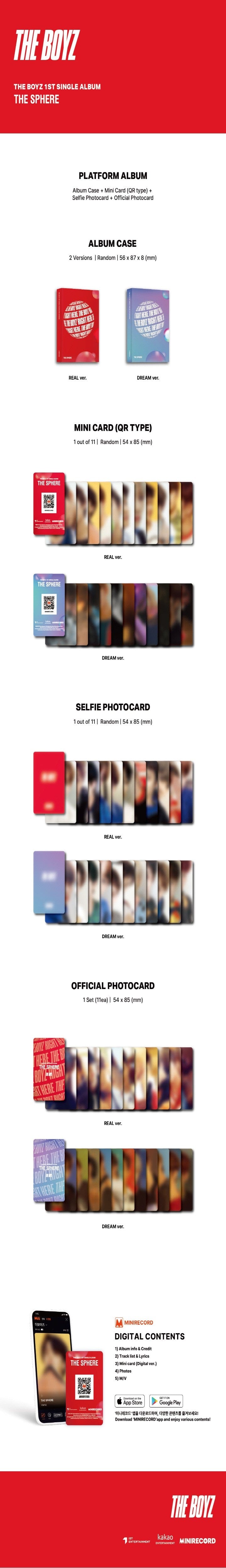 Korea Pop Store THE BOYZ - THE SPHERE (1ST SINGLE ALBUM) [PLATFORM Ver.] Kawaii Gifts