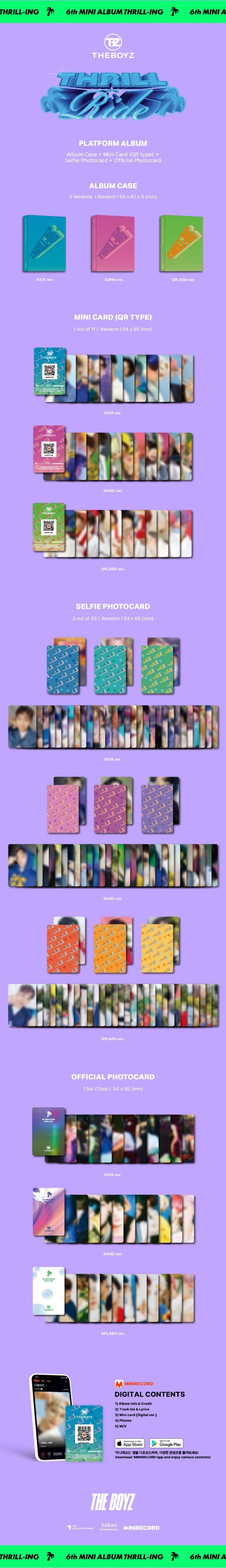 Korea Pop Store THE BOYZ - Thrill-ing (6th Mini Album) [Platform Ver.] Kawaii Gifts 8804775255700