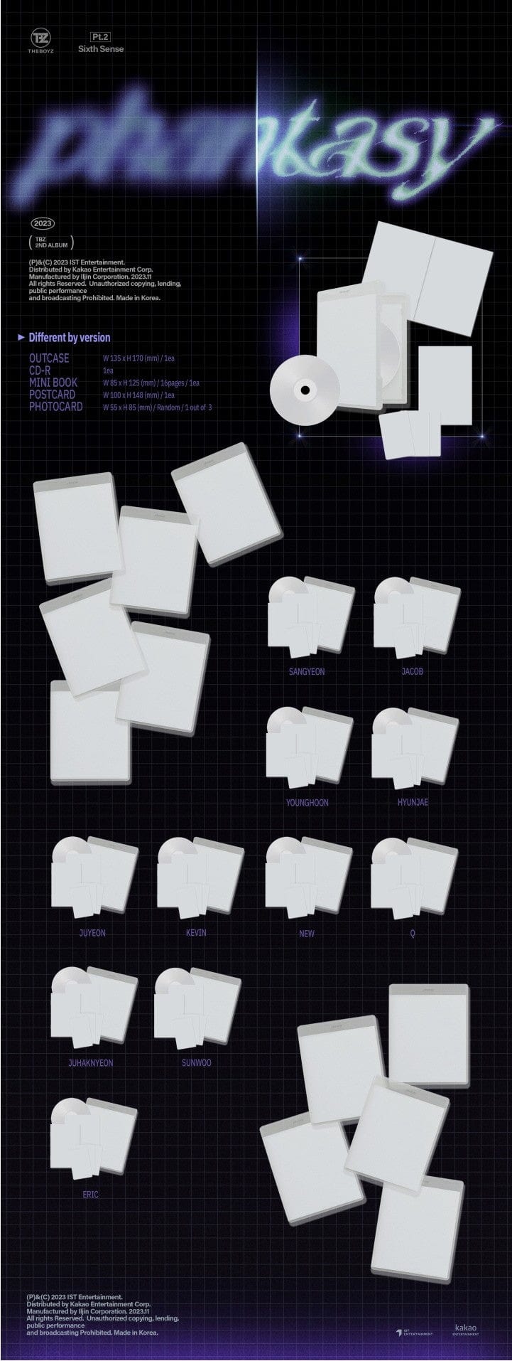 Korea Pop Store THE BOYZ - Vol.2 Part.2 [Phantasy_Pt.2 Sixth Sense] (DVD Ver.) Kawaii Gifts