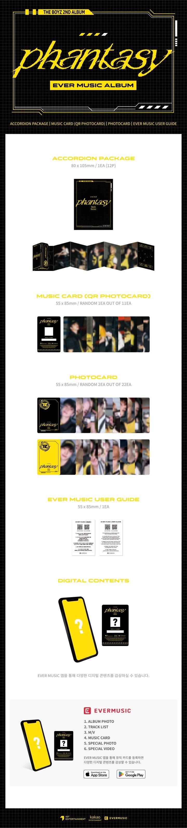 Korea Pop Store THE BOYZ - Vol.2 Part.2 [Phantasy_Pt.2 Sixth Sense] (Ever Ver.) Kawaii Gifts 8804775367953