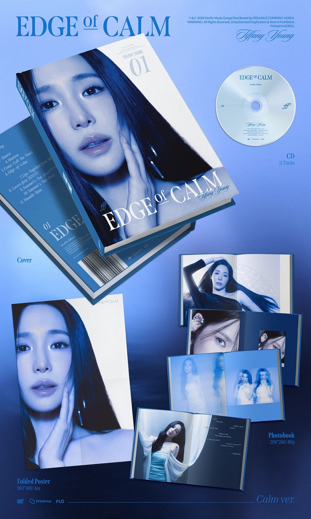 Korea Pop Store TIFFANY YOUNG - 1st Album 'Edge of Calm' (Calm Ver.) Kawaii Gifts