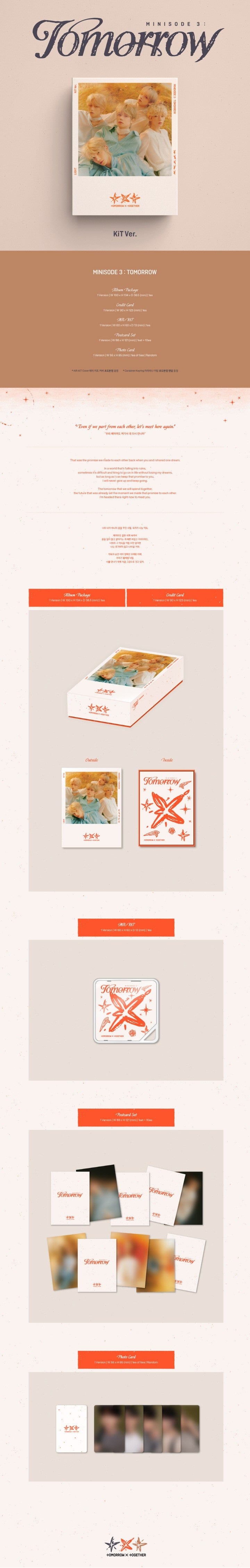 Korea Pop Store TOMORROW X TOGETHER (TXT) - Minisode 3 : Tomorrow (Kit Ver.) Kawaii Gifts 8809985027680