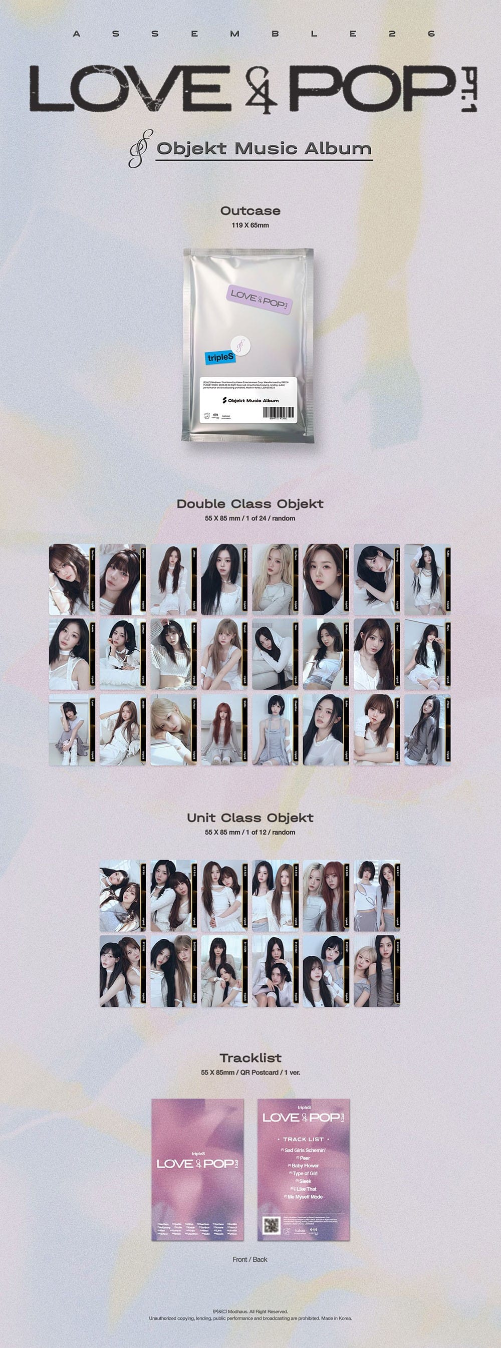 Korea Pop Store TRIPLES - [Love&Pop] Pt.1 (Objekt Music Album) Kawaii Gifts 8804775 473661